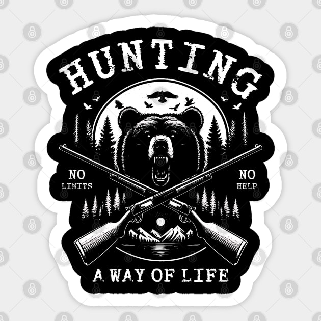 Hunting A Way of Life Sticker by Mara Bun